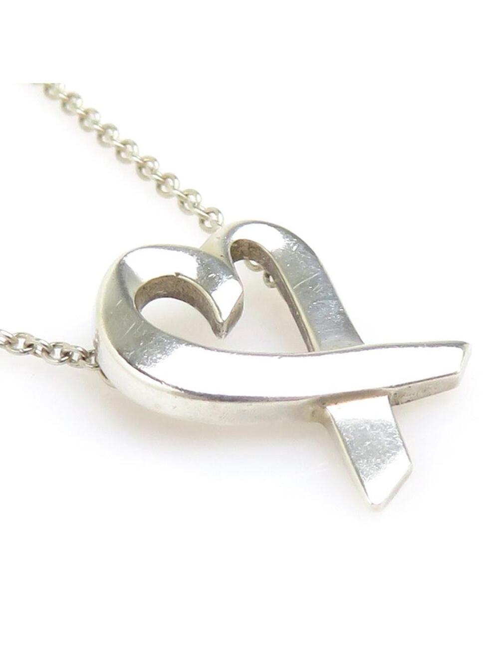 Auth Tiffany&Co. Loving Heart Necklace #300093T14B
